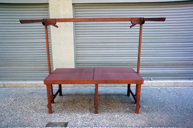 puesto mercado desmontable (madera) 78.5-200x200x90(techo.210x98x98) (160eu) 2u